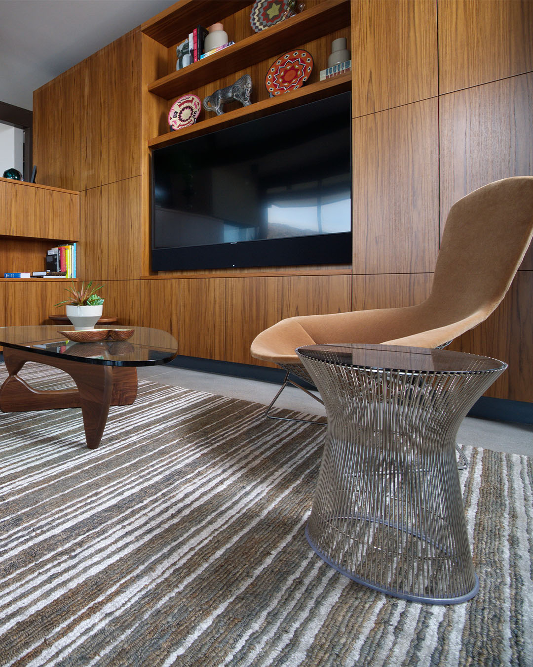 furnished room with a rug